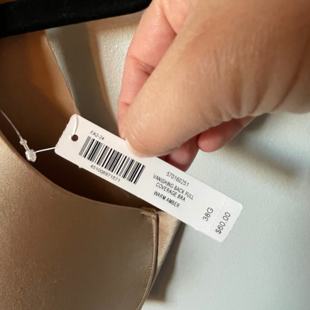 SOLD! Soma Vanishing Back Full Coverage Bra 38G Beige Smooth Underwire - Picture 9 of 10